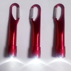 लाल एलईडी धातु / प्लास्टिक मुद्रित लोगो एलईडी टॉर्च प्रचारक उपहार के लिए कुंजी जंजीरों मशाल