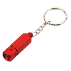 प्रोमोशनल एलईडी मिनी धातु, प्लास्टिक लाल रंग मशाल और मुद्रित लोगो के साथ चाबी का गुच्छा मशाल