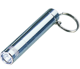 प्रोमोशनल धातु Flashlights keychains, लोगो सिल्क स्क्रीन के साथ मिनी एलईडी चाबी का गुच्छा मुद्रित