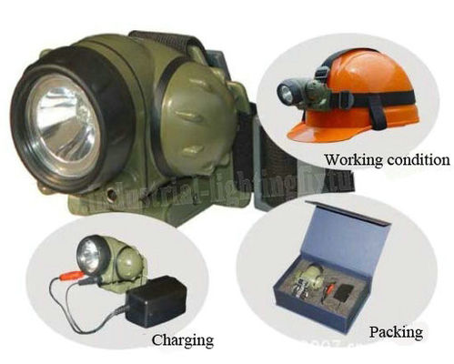 उच्च तीव्रता निविड़ अंधकार बैटरी फायरमैन के लिए 3 वाट एलईडी Headlamp