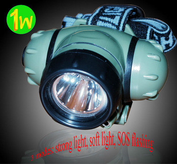 औद्योगिक एलईडी हेड मशाल, शिविर के लिए 3 वाट क्री एलईडी headlamps