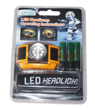 9 एल ई डी IP54 के साथ आपातकालीन सूखी बैटरी एलईडी Headtorch / Headlamp