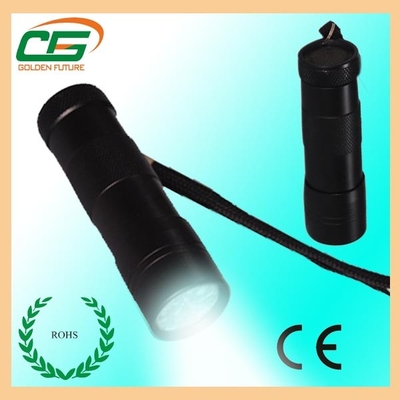 काले छोटे उच्च 3pcs 1.5V AAA बैटरी से संचालित टॉर्च
