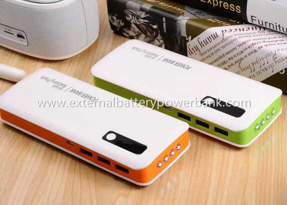 हाई पावर 10000mAh यूनिवर्सल दोहरी यूएसबी पावर बैंक 4 एलईडी लाइट